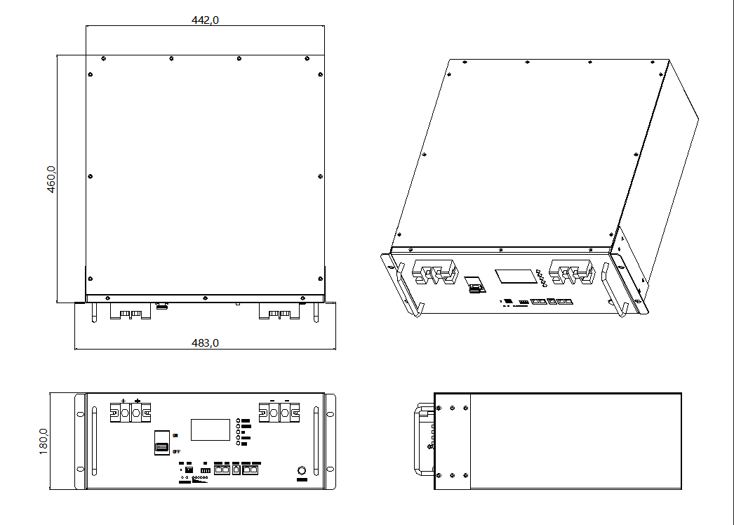 48V 100Ah rack battery